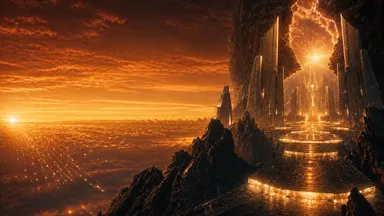 Frame from ACT II — The Ascent: The Source Descends as the Rebel Climbs