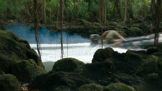 Frame from The Escape — Jungle, Lagoon, and Open Sea