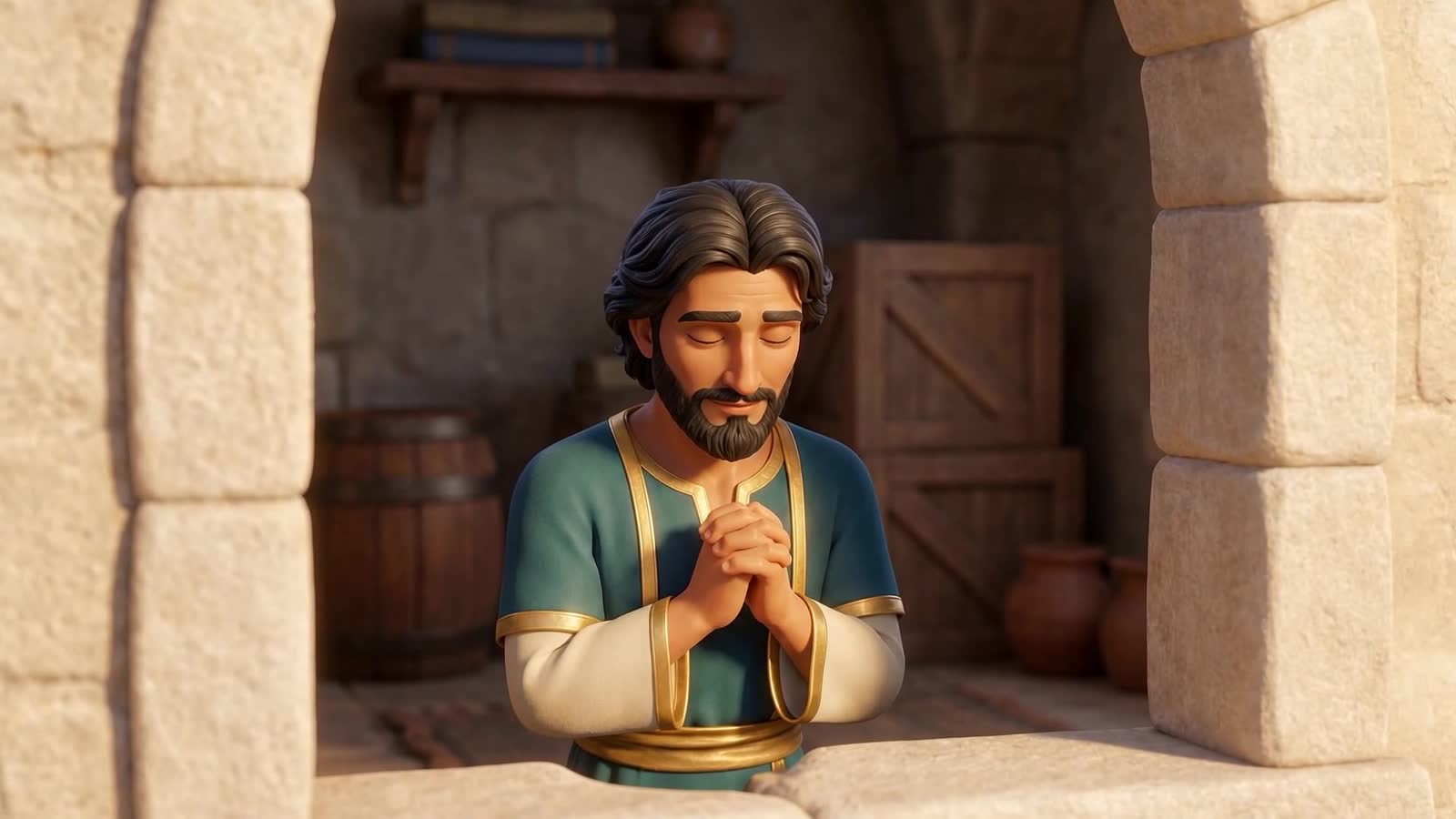 Daniel praying at his window